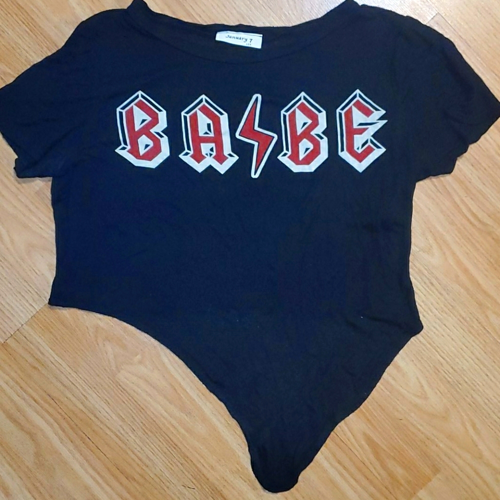 BABE crop top, SUPER SUPER SOFT! - small